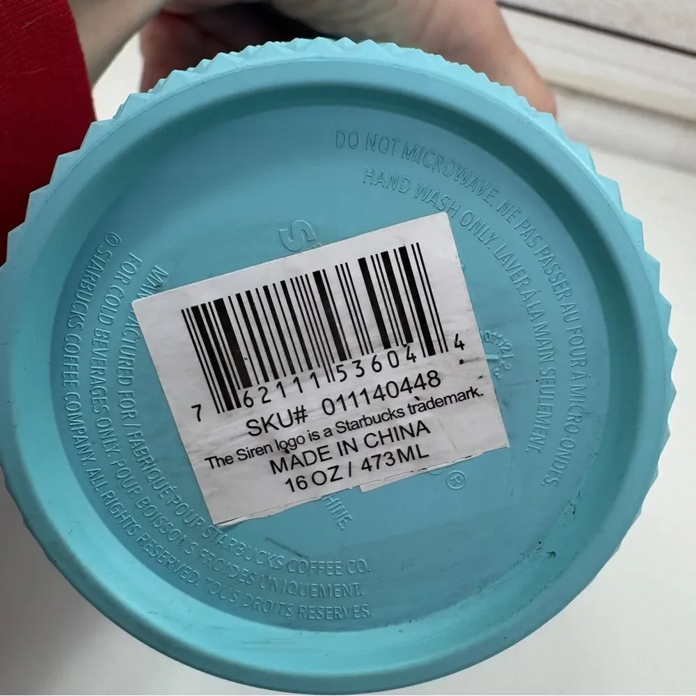 Starbucks Diamond Cut Studded Ombre‎ Glacier Blue Tumbler Cup Blue 16oz Grande
